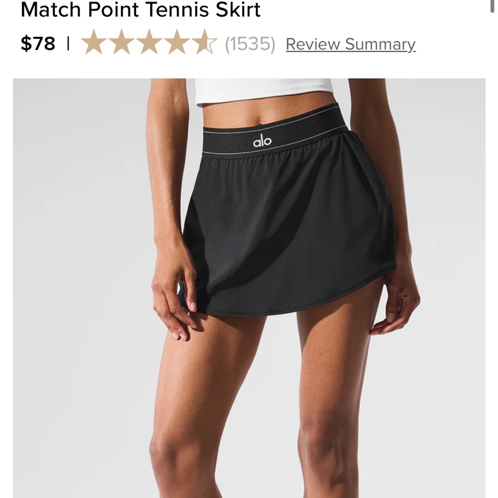 ALO Yoga Black Mini Skirt